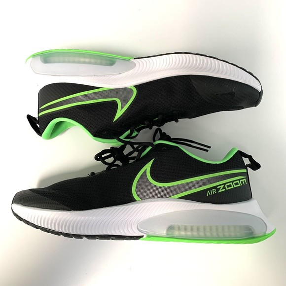 Nike Air Zoom Arcadia Low-Top Running Shoes Black/Green GS CK0715-020 Size 7Y - Picture 6 of 8